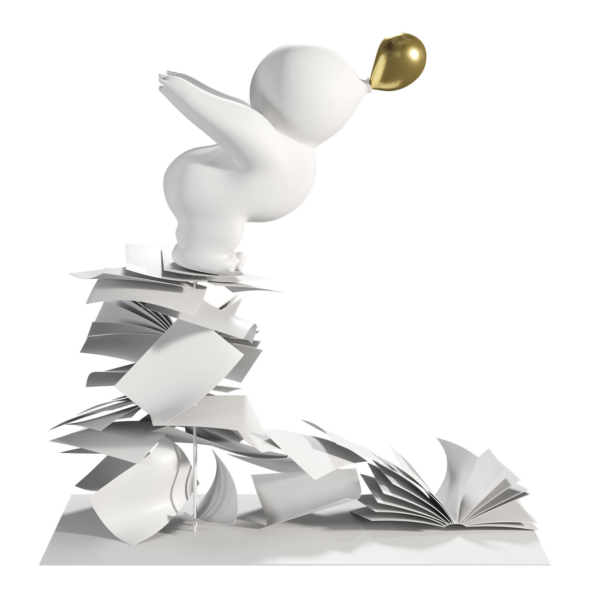 ZTIANEF Balloon Statue 3D model_4