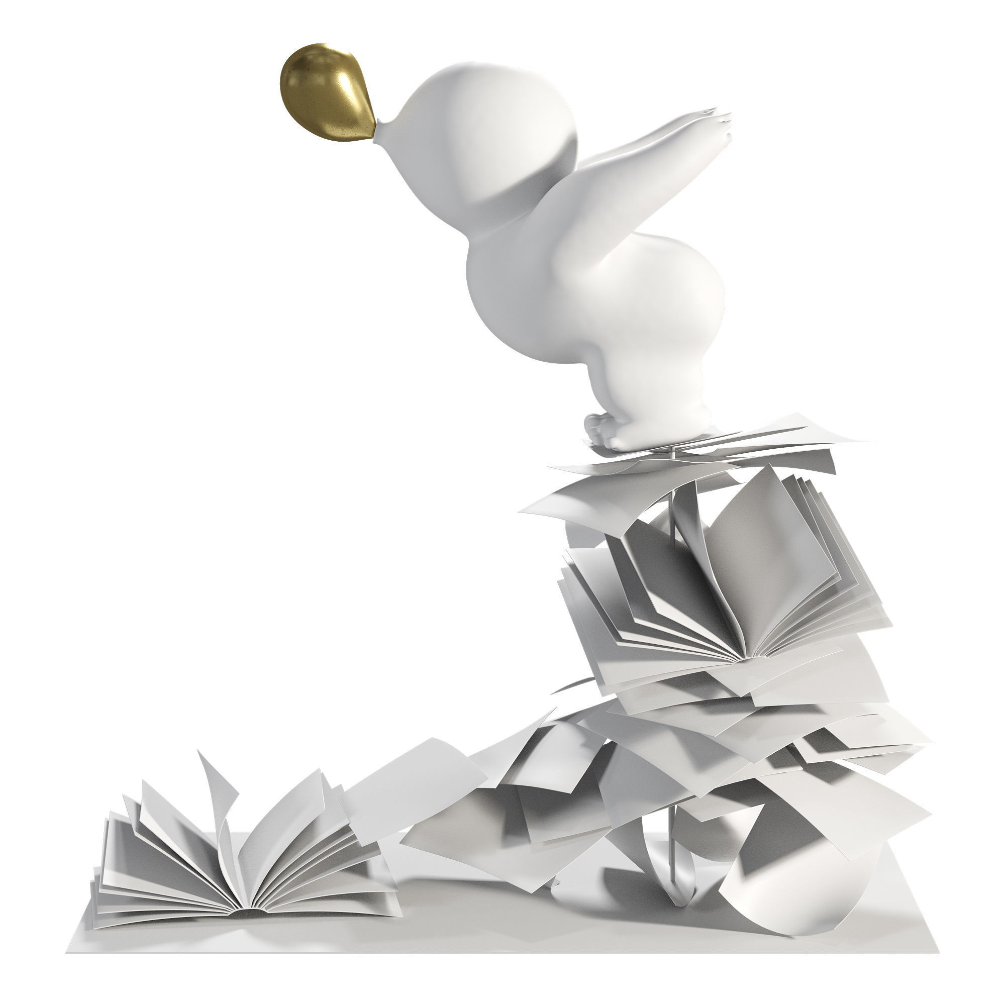 ZTIANEF Balloon Statue 3D model_6