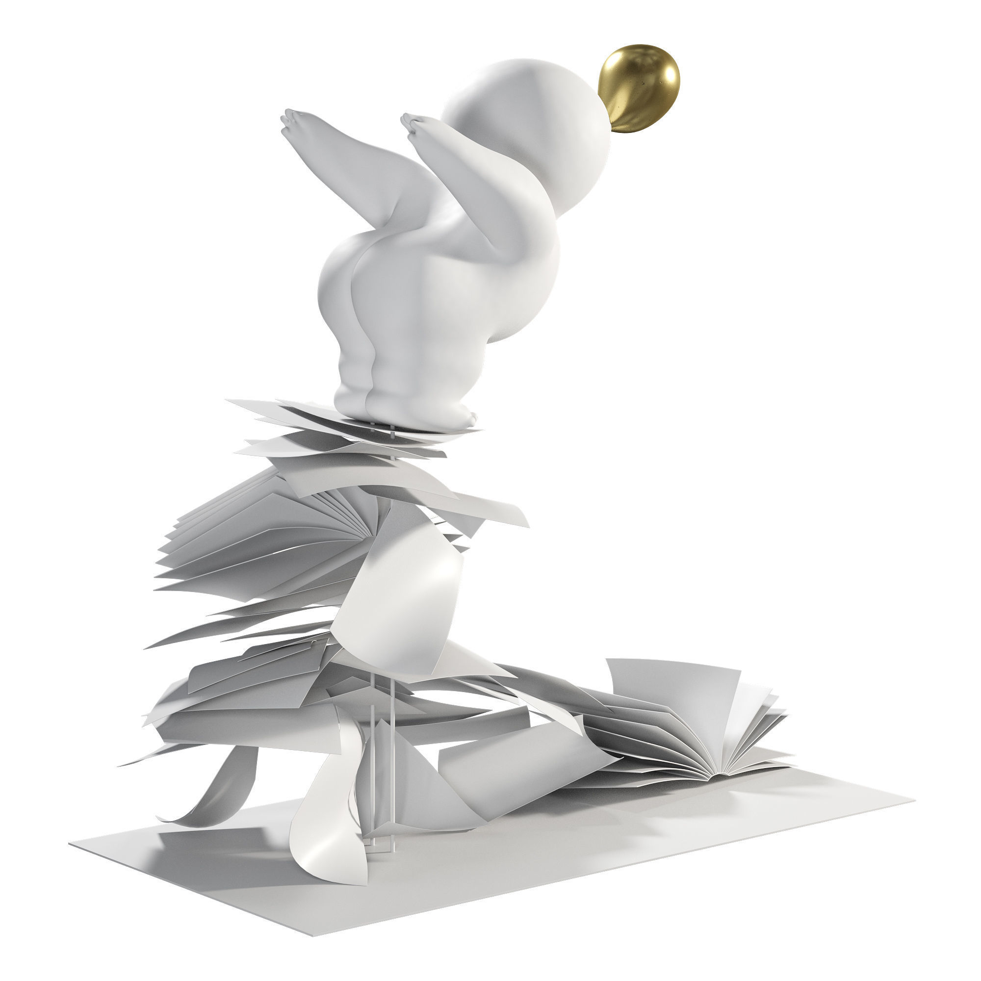 ZTIANEF Balloon Statue 3D model_2