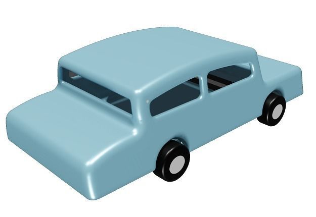 Plastic Car Toy 3D model_1