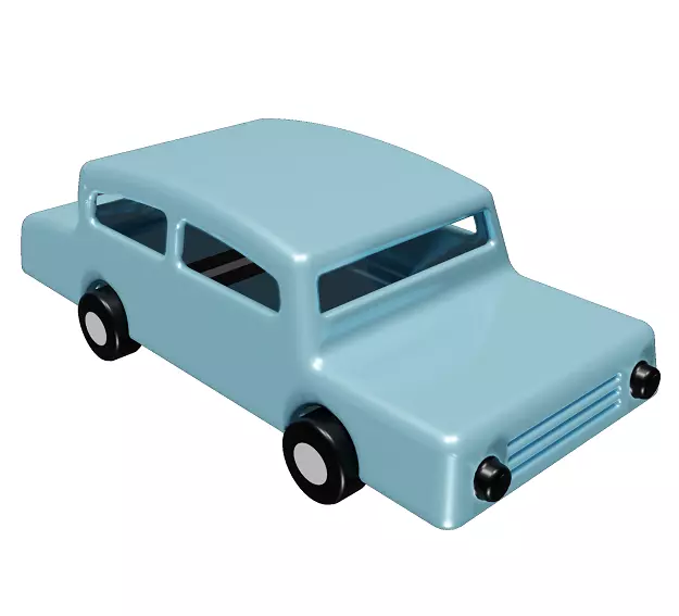 Plastic Car Toy 3D model_0