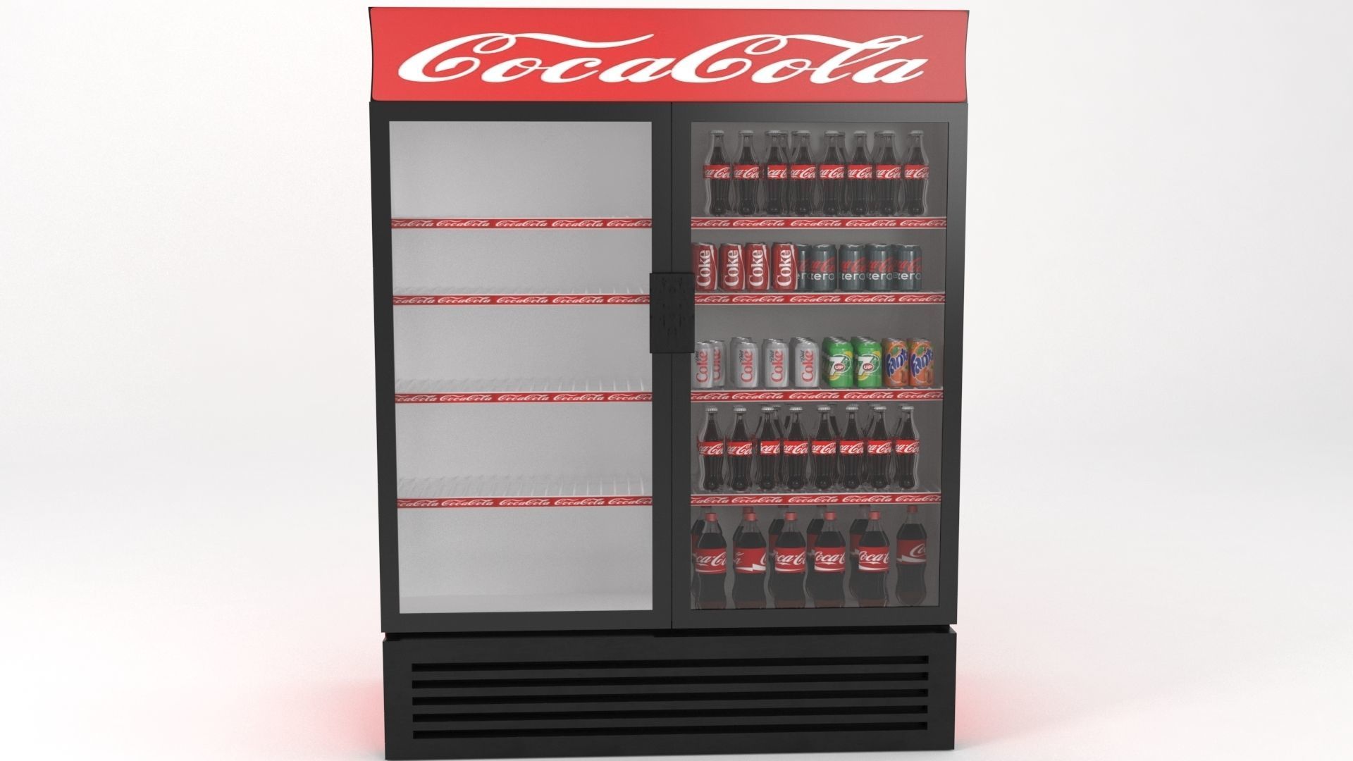 duel coca cola fridge 3D model_1