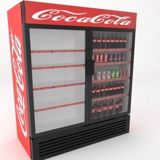 duel coca cola fridge 3D model_3