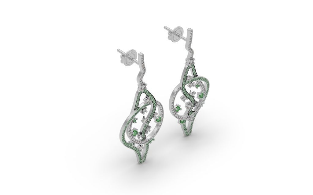 Set Lines Movement - Jewelry 3D - 4 Models 3D Model Collection_28
