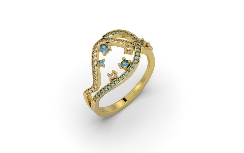 Set Lines Movement - Jewelry 3D - 4 Models 3D Model Collection_47