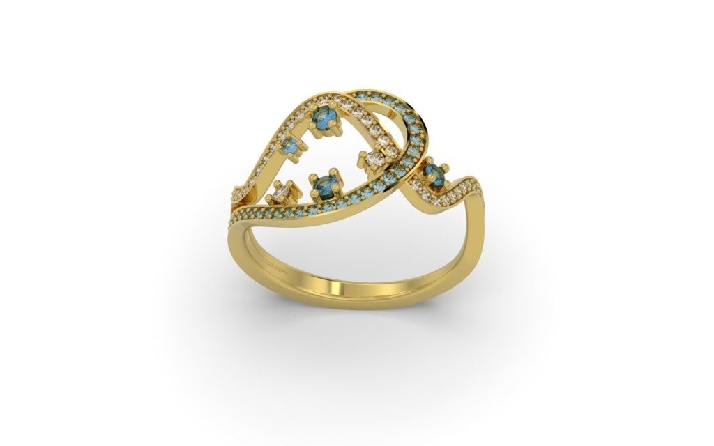 Set Lines Movement - Jewelry 3D - 4 Models 3D Model Collection_44