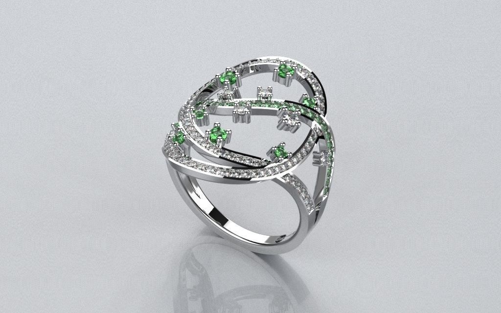 Set Lines Movement - Jewelry 3D - 4 Models 3D Model Collection_4