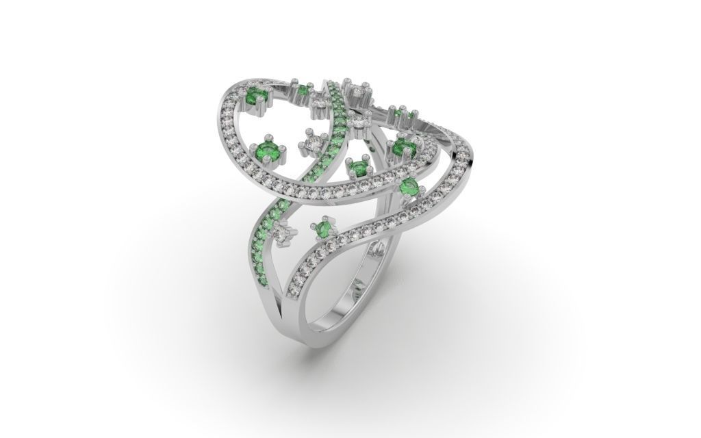 Set Lines Movement - Jewelry 3D - 4 Models 3D Model Collection_17