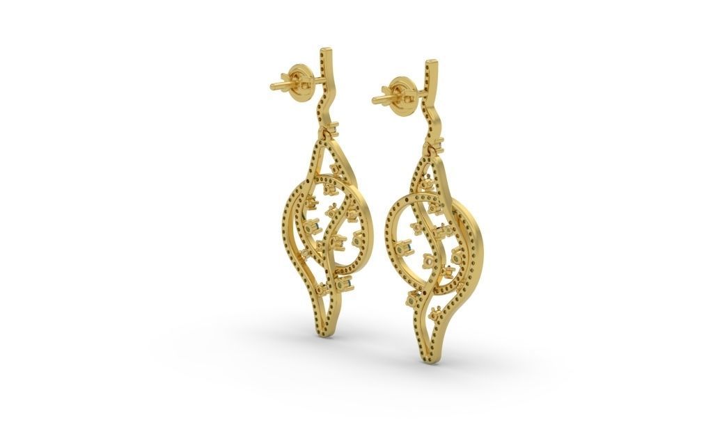 Set Lines Movement - Jewelry 3D - 4 Models 3D Model Collection_34