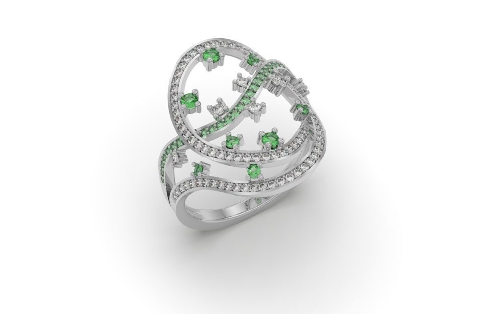 Set Lines Movement - Jewelry 3D - 4 Models 3D Model Collection_24