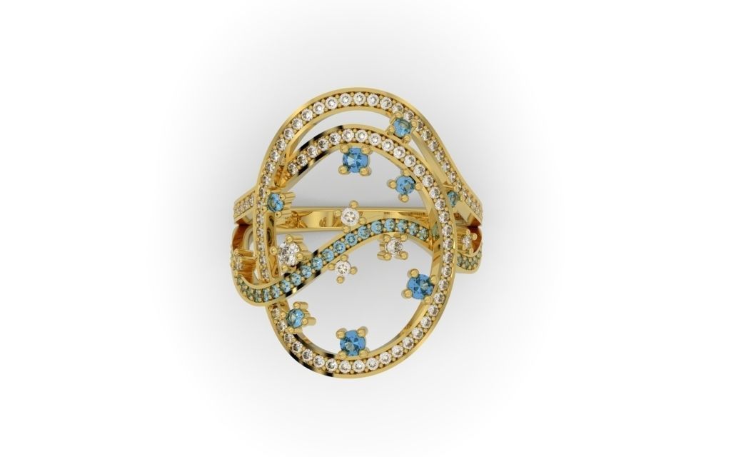 Set Lines Movement - Jewelry 3D - 4 Models 3D Model Collection_20