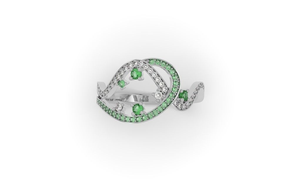 Set Lines Movement - Jewelry 3D - 4 Models 3D Model Collection_41