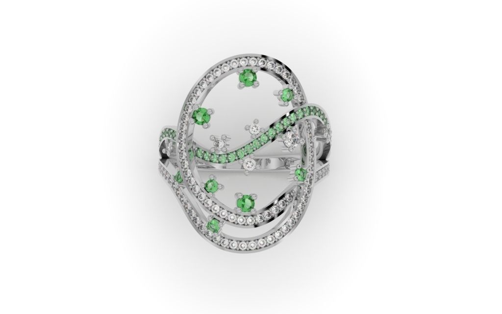 Set Lines Movement - Jewelry 3D - 4 Models 3D Model Collection_25