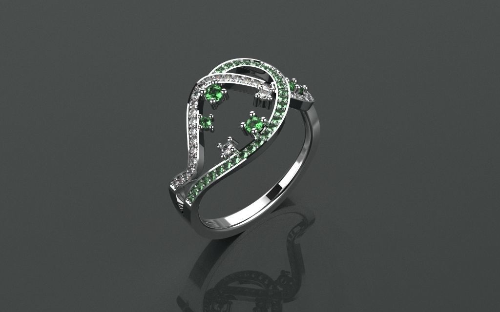Set Lines Movement - Jewelry 3D - 4 Models 3D Model Collection_2