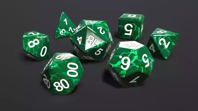 Dice set 7 pieces package