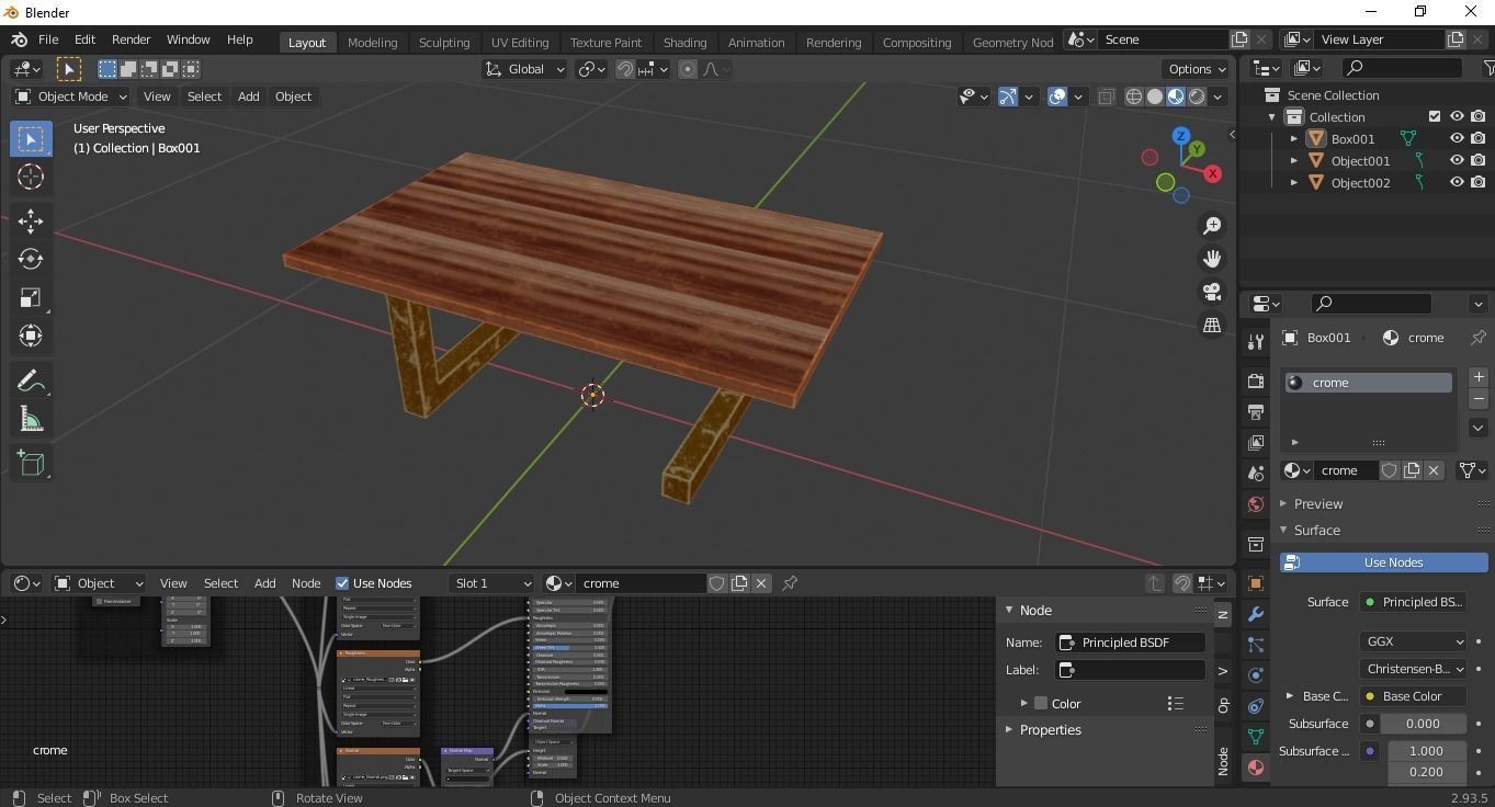Center Table low poly Low-poly 3D model_10