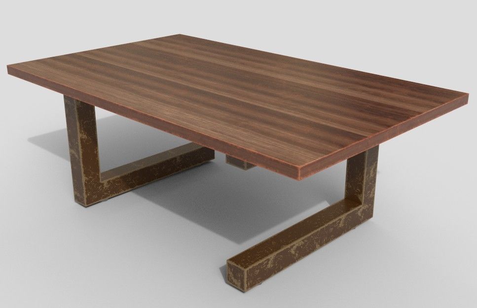 Center Table low poly Low-poly 3D model_1