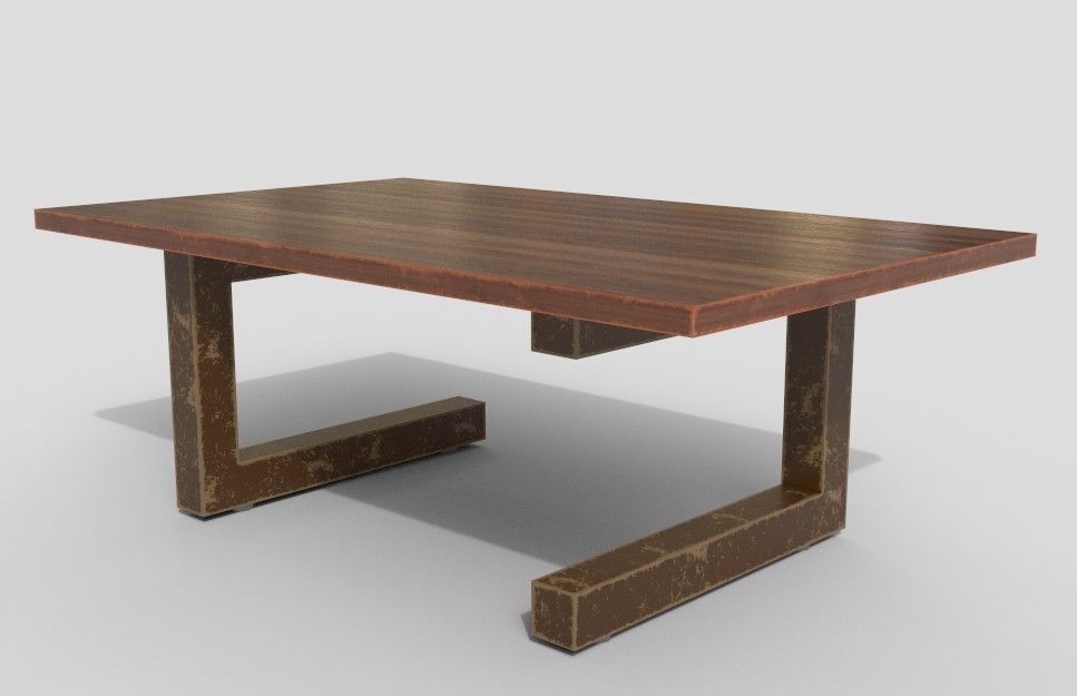Center Table low poly Low-poly 3D model_3