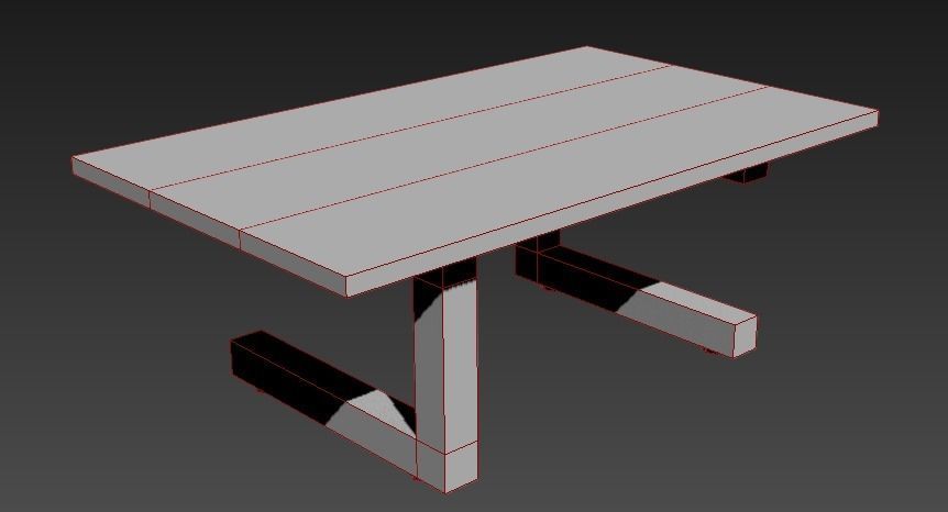 Center Table low poly Low-poly 3D model_6
