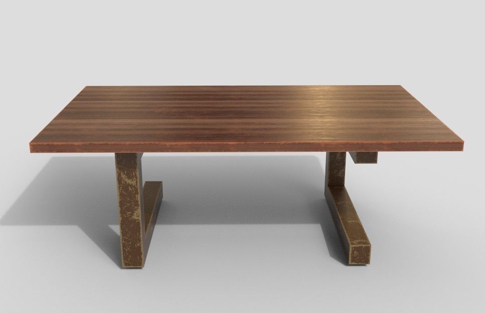 Center Table low poly Low-poly 3D model_4