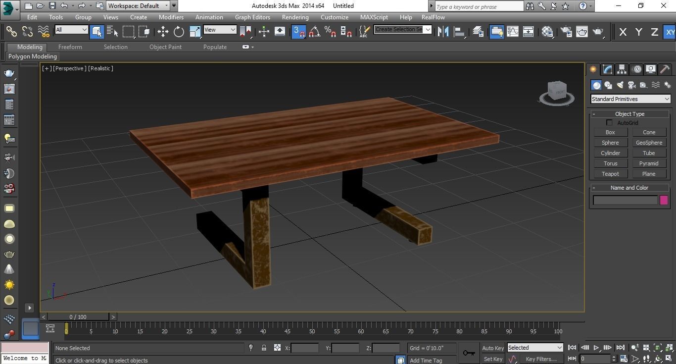 Center Table low poly Low-poly 3D model_8