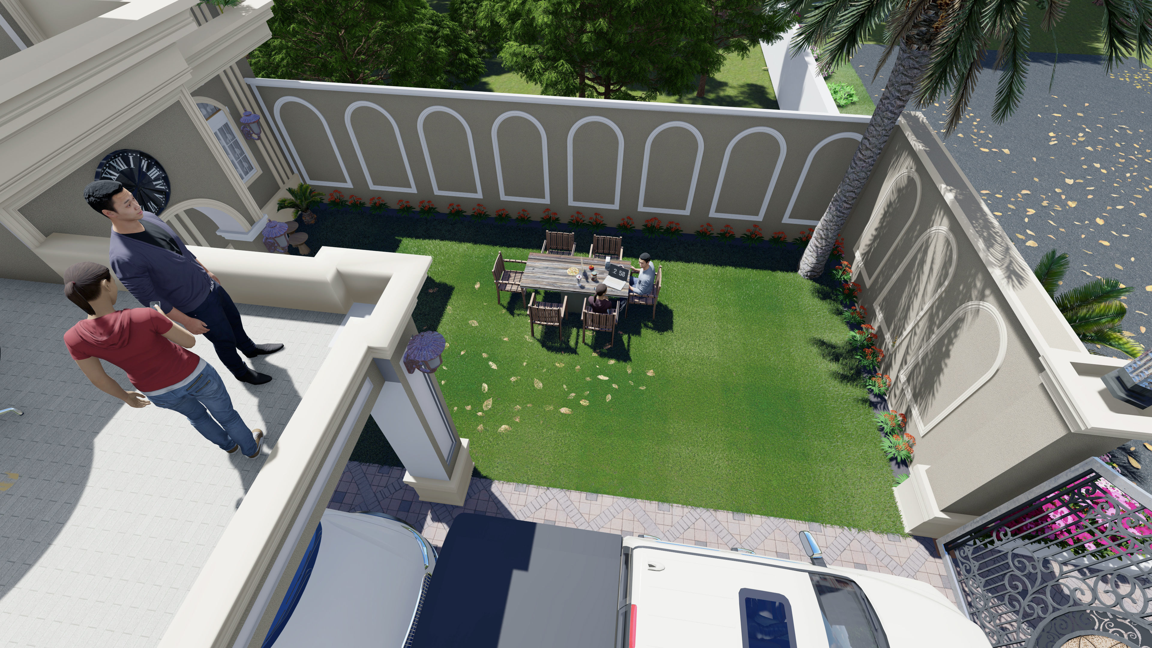 Beautiful Farm House Design In 35 x 70 Dimension Size  Low-poly 3D model_10