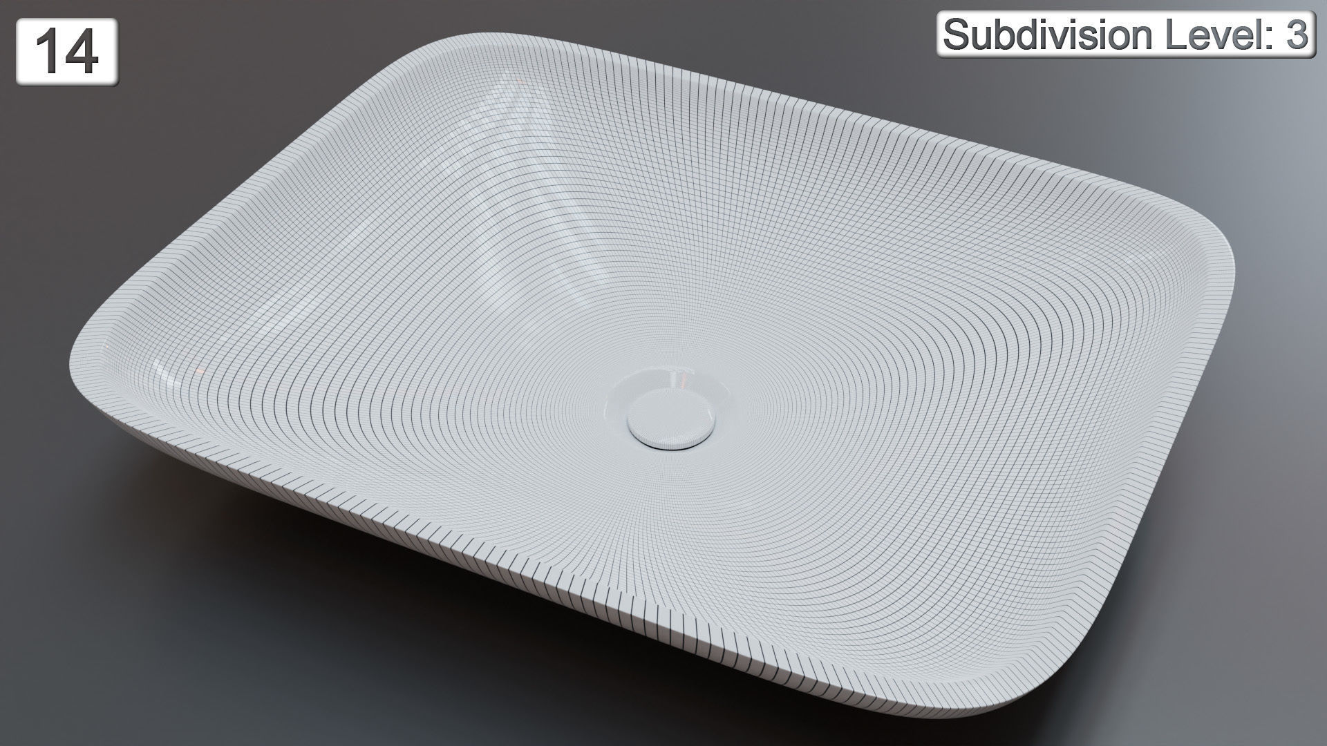 Vessel Sink Number 14 Low-poly 3D model_7