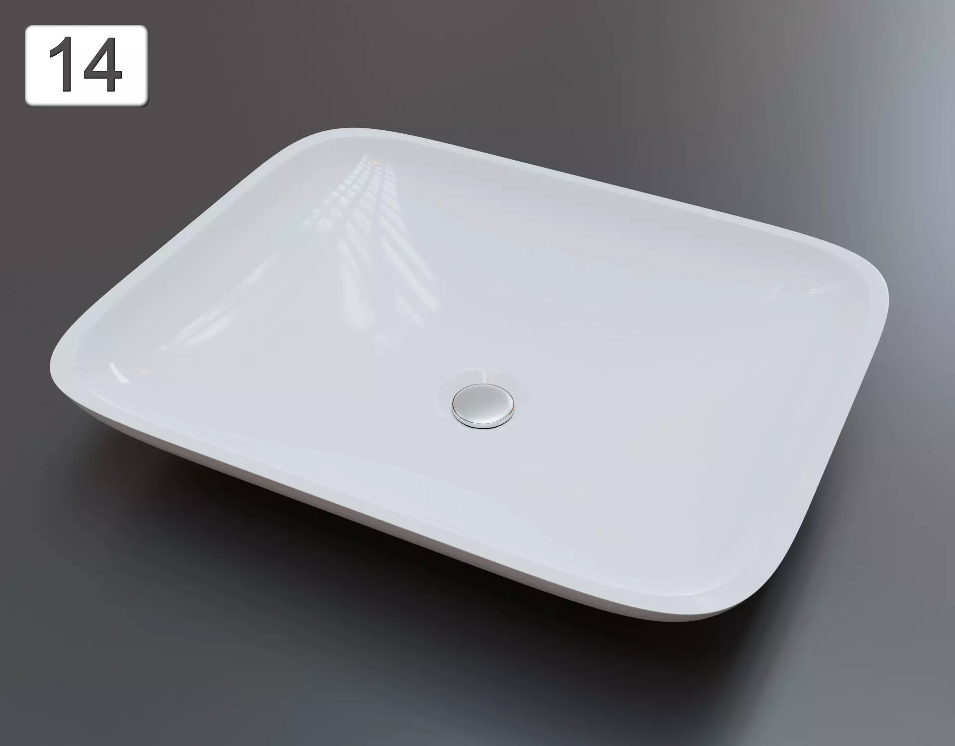 Vessel Sink Number 14 Low-poly 3D model_0