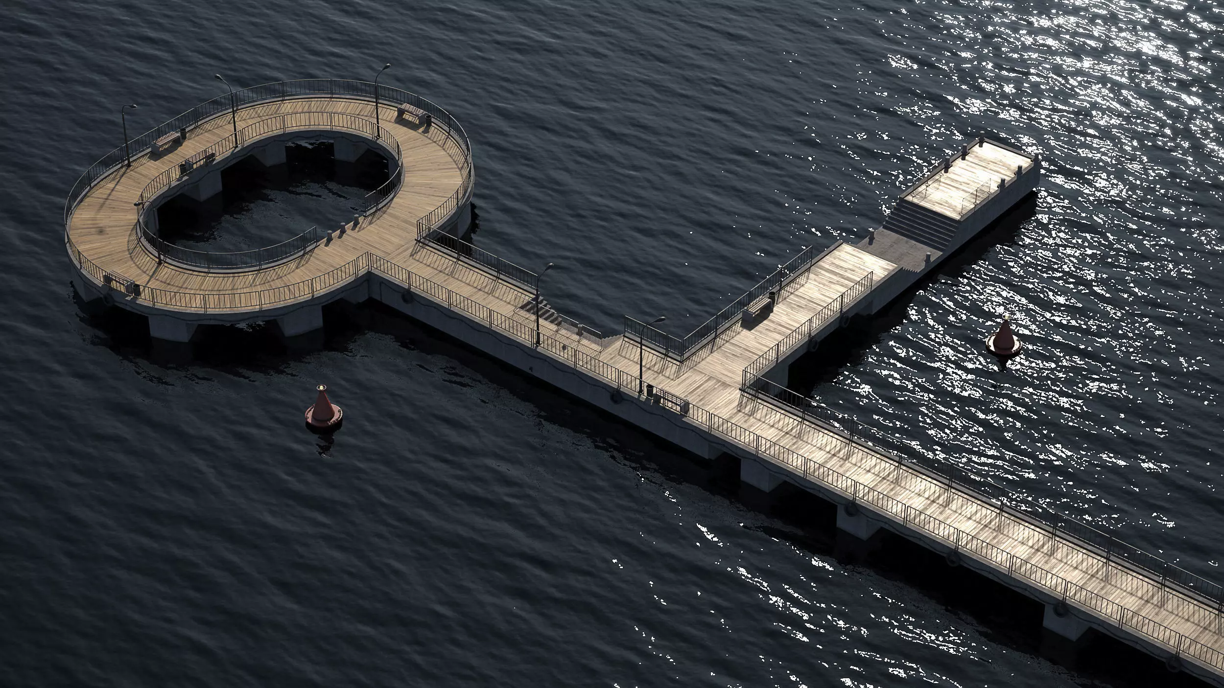 Marina for boats  2022 3D model_0