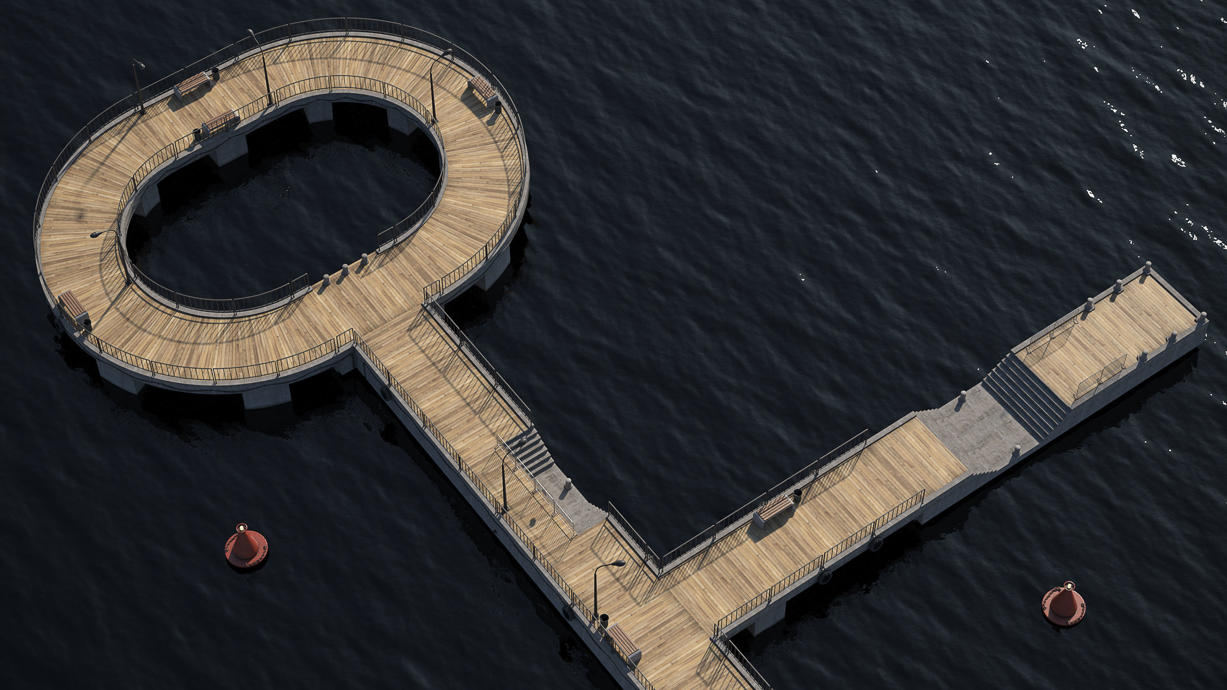 Marina for boats  2022 3D model_1