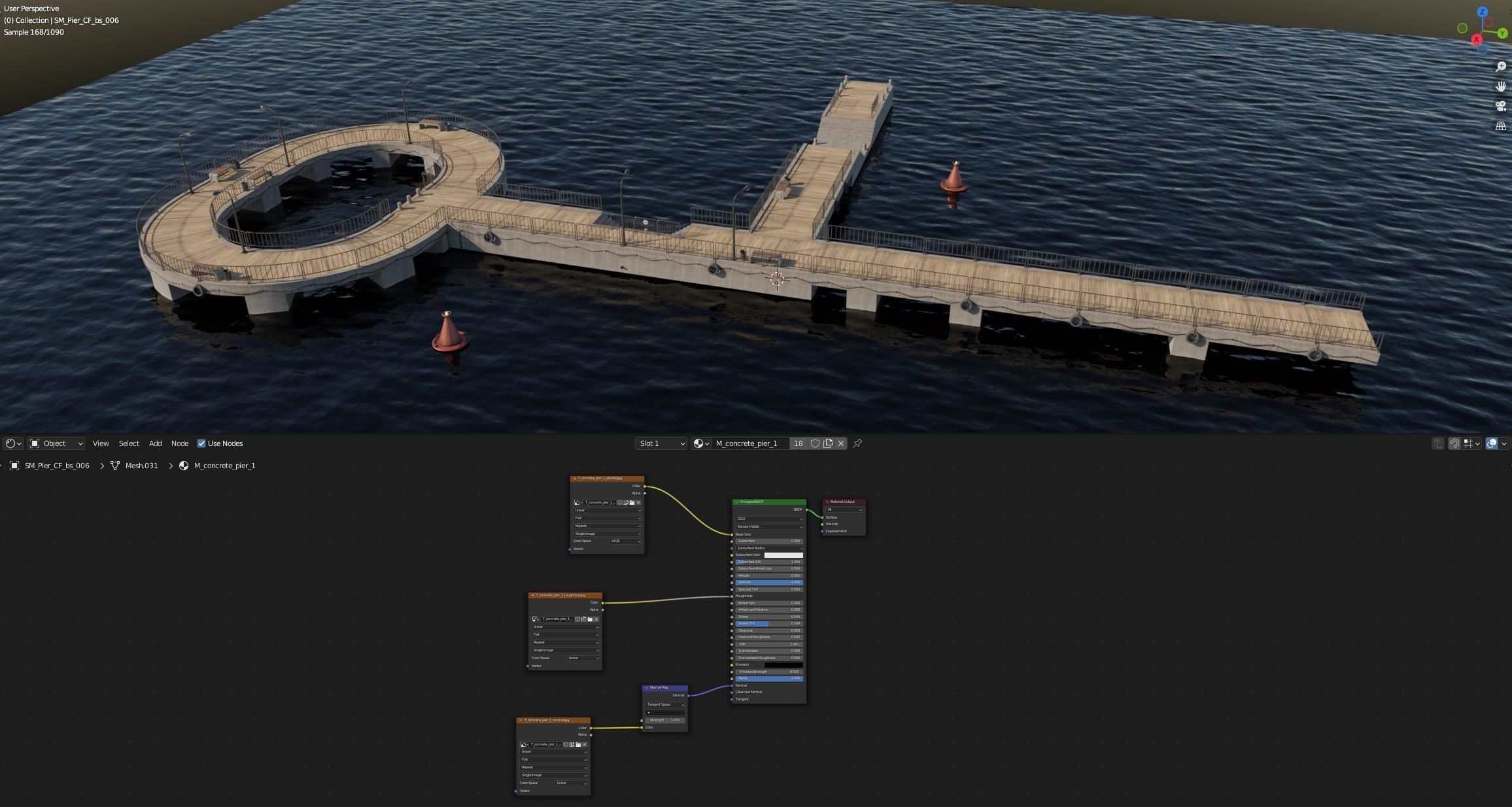 Marina for boats  2022 3D model_10