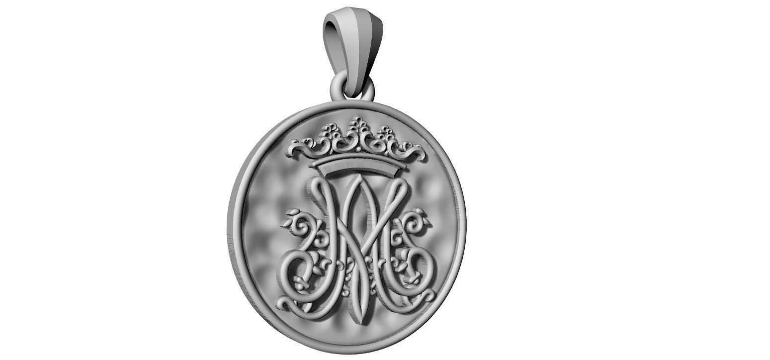 Marian Symbol - Mary Monogram - Marianos 3D print model_1