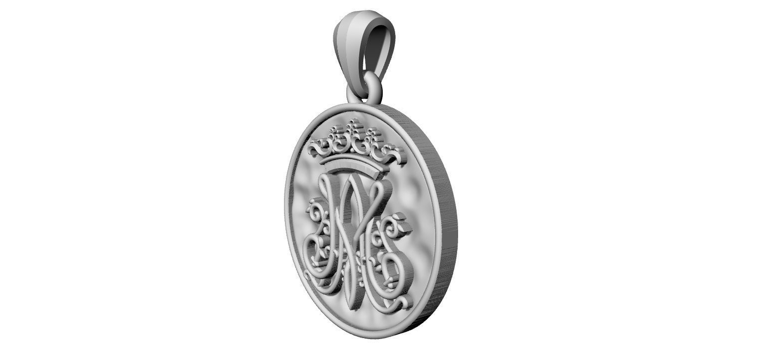 Marian Symbol - Mary Monogram - Marianos 3D print model_14