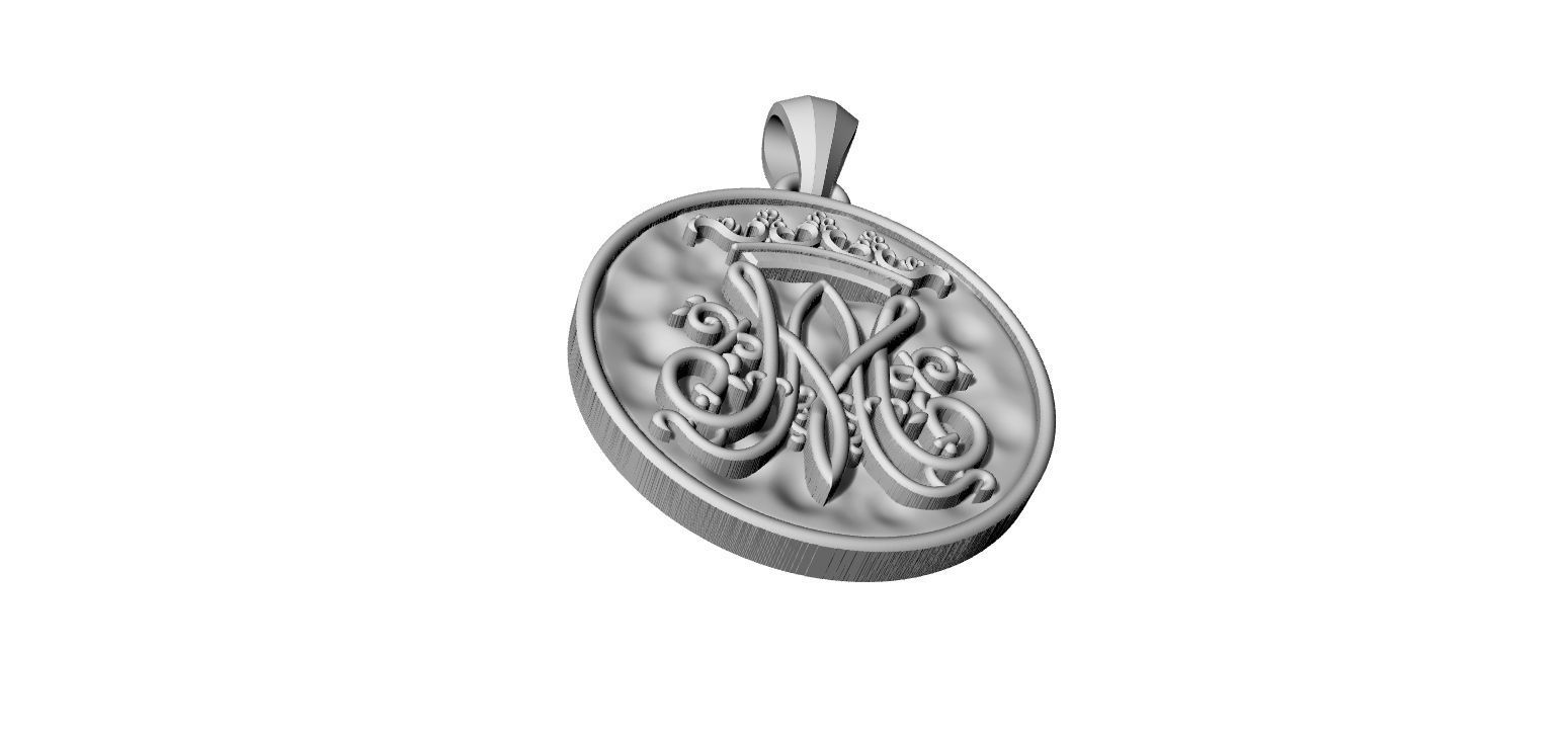 Marian Symbol - Mary Monogram - Marianos 3D print model_17