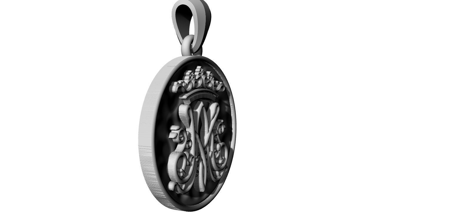 Marian Symbol - Mary Monogram - Marianos 3D print model_4