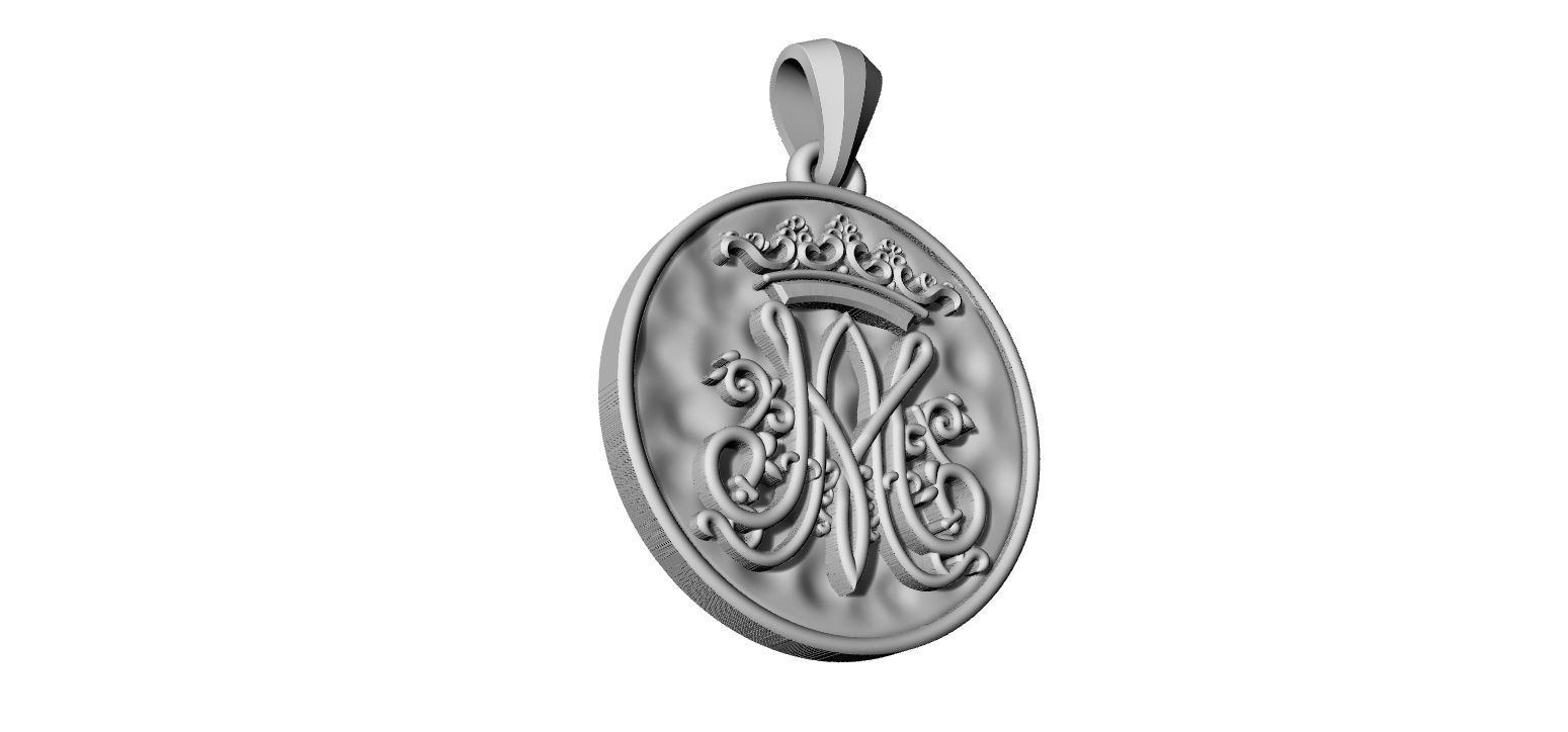 Marian Symbol - Mary Monogram - Marianos 3D print model_23