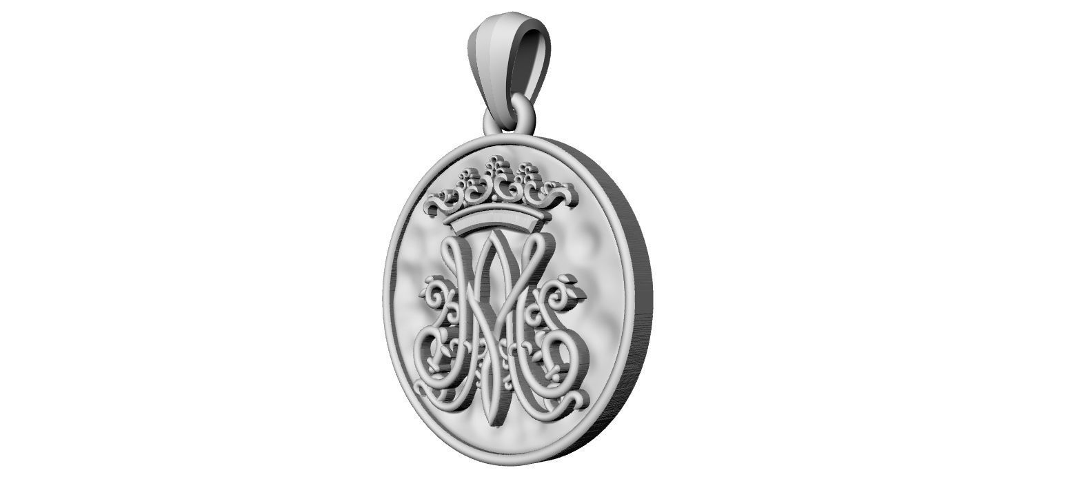 Marian Symbol - Mary Monogram - Marianos 3D print model_24