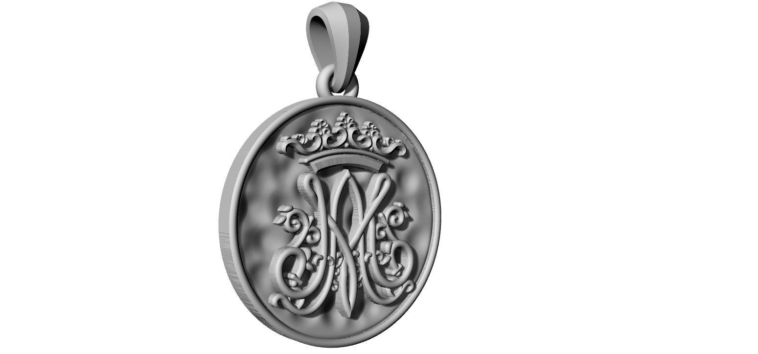 Marian Symbol - Mary Monogram - Marianos 3D print model_2