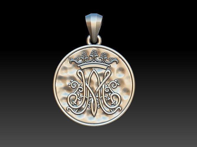Marian Symbol - Mary Monogram - Marianos 3D print model
