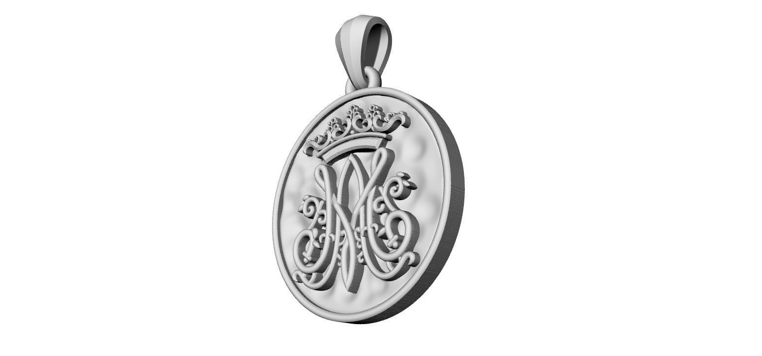 Marian Symbol - Mary Monogram - Marianos 3D print model_15