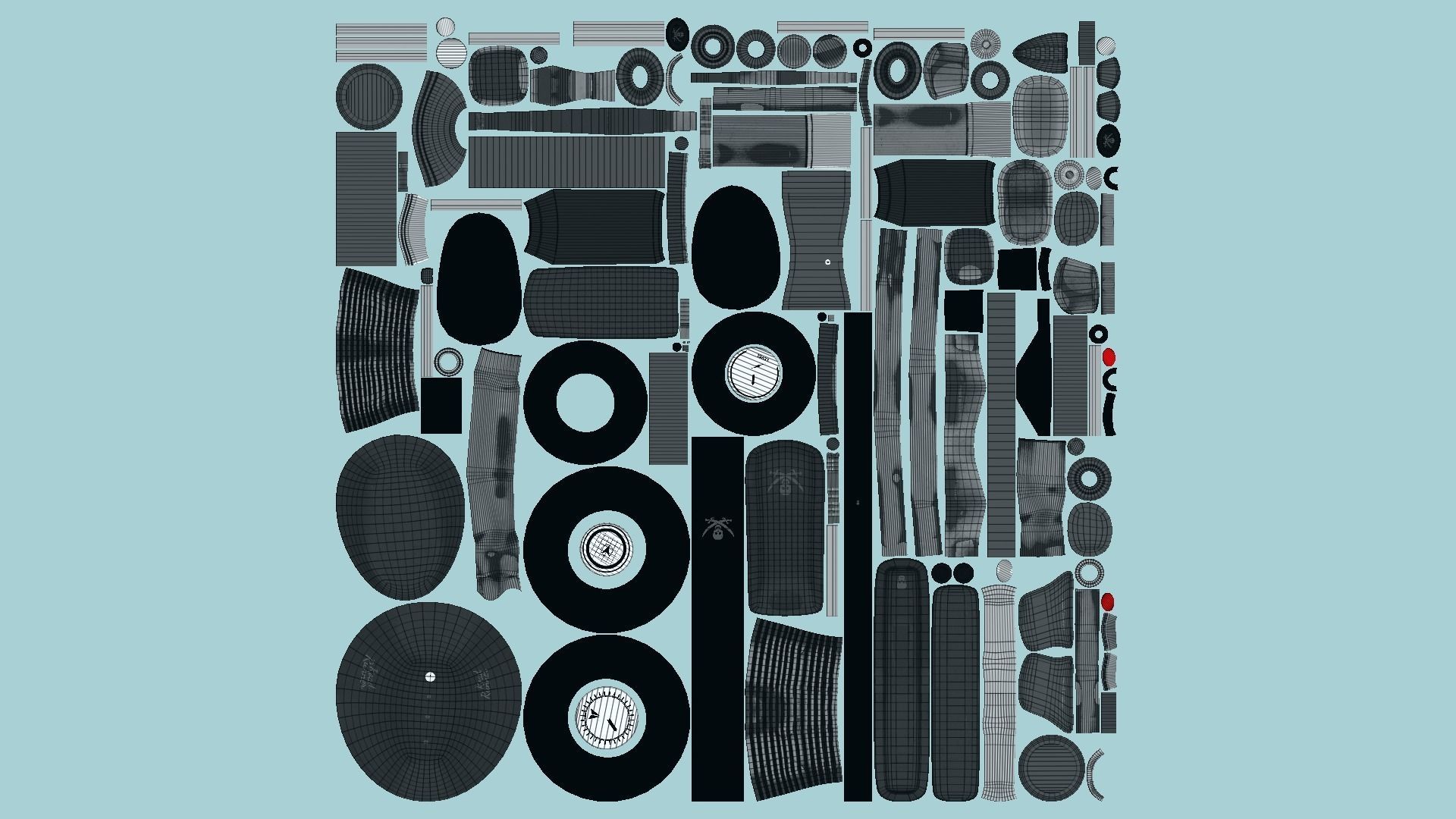 Motorcycle Cartoon A13 Full Black - Custom Vehicle Design Low-poly 3D model_5