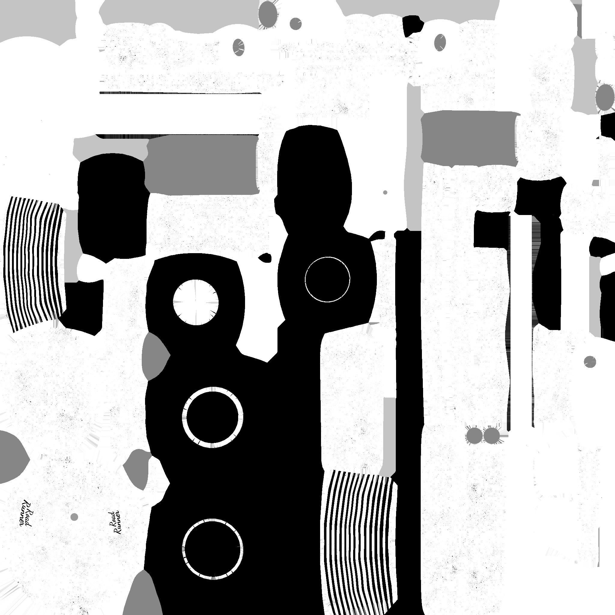 Motorcycle Cartoon A13 Full Black - Custom Vehicle Design Low-poly 3D model_25