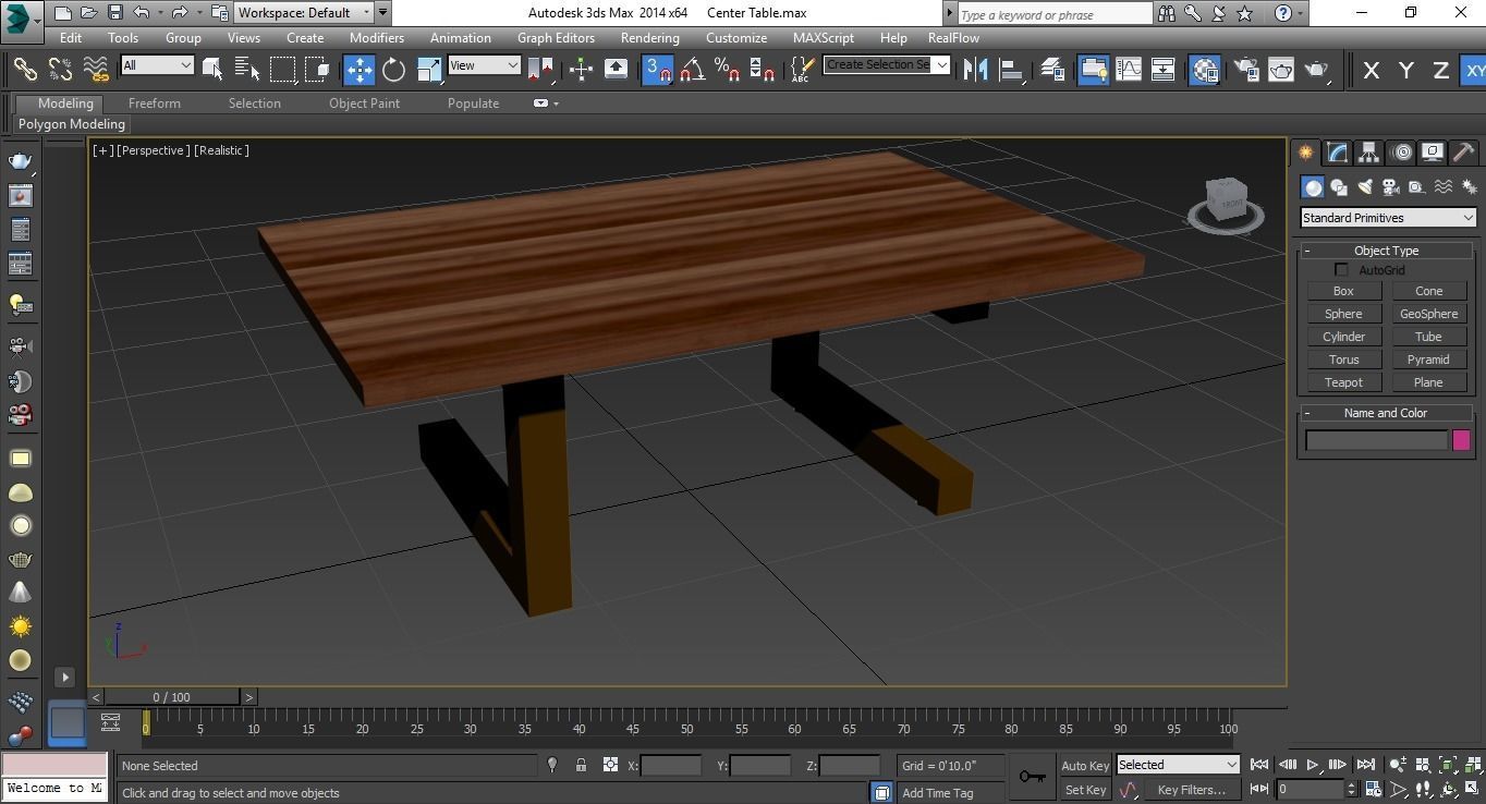 Center Table Low-poly 3D model_10