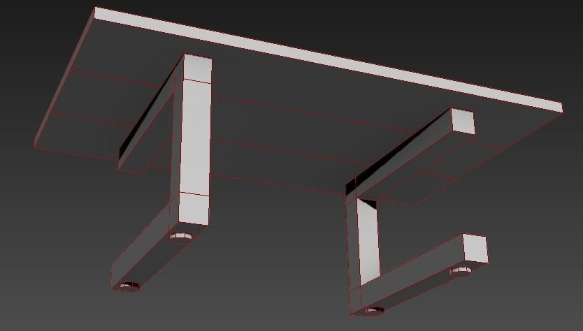 Center Table Low-poly 3D model_7