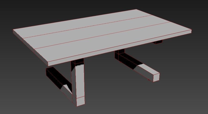 Center Table Low-poly 3D model_5