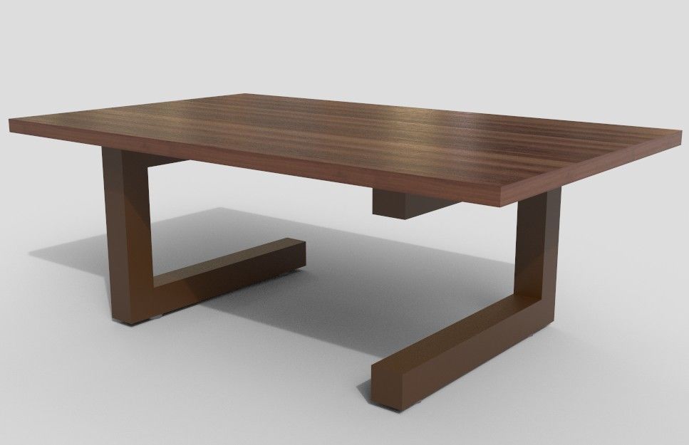 Center Table Low-poly 3D model_3