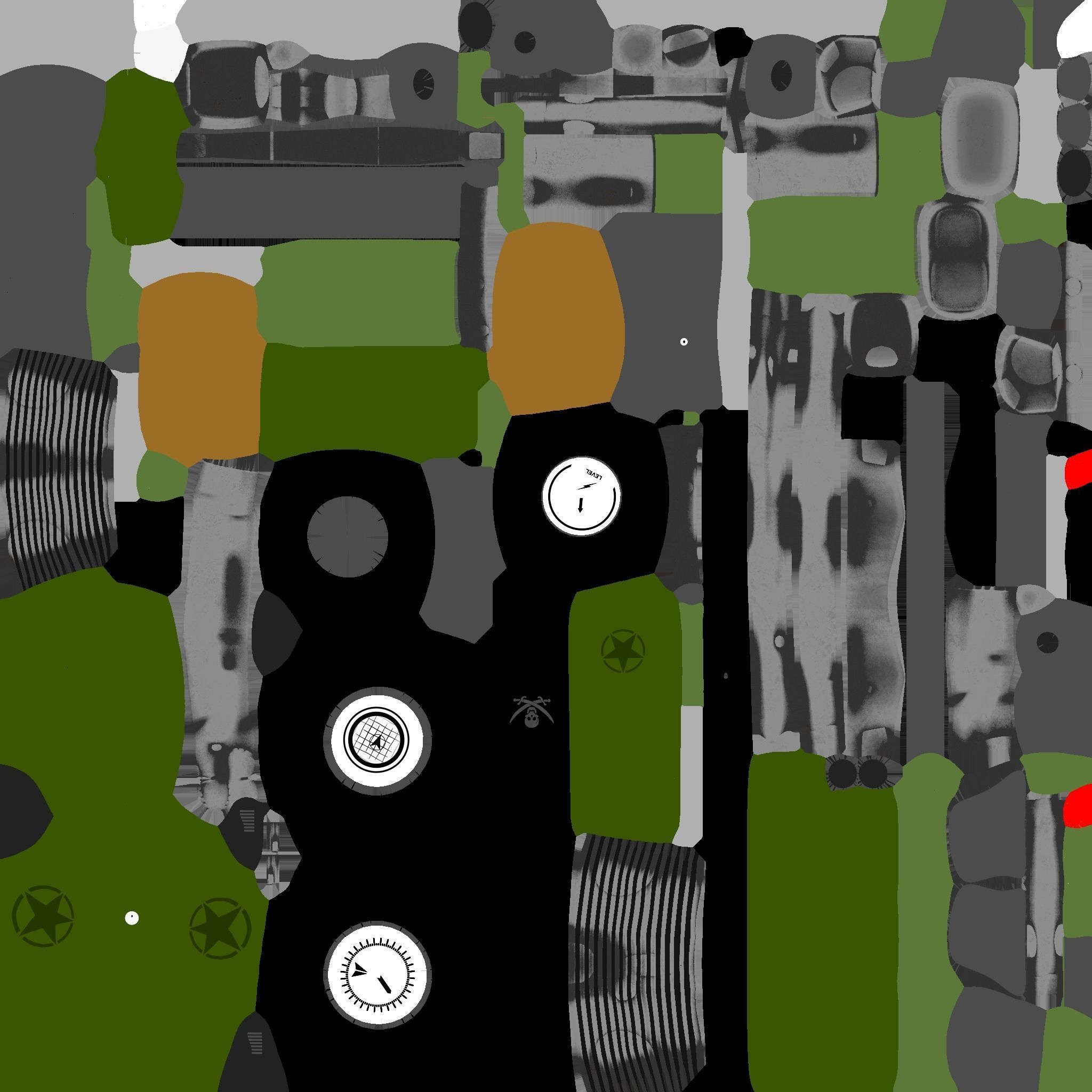 Motorcycle Cartoon A15 Green - Custom Vehicle Design Low-poly 3D model_22