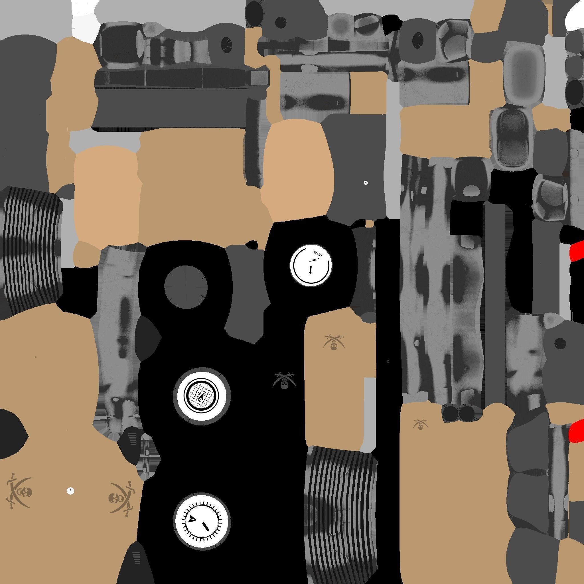 Motorcycle Cartoon A18 Desert - Custom Vehicle Design Low-poly 3D model_22