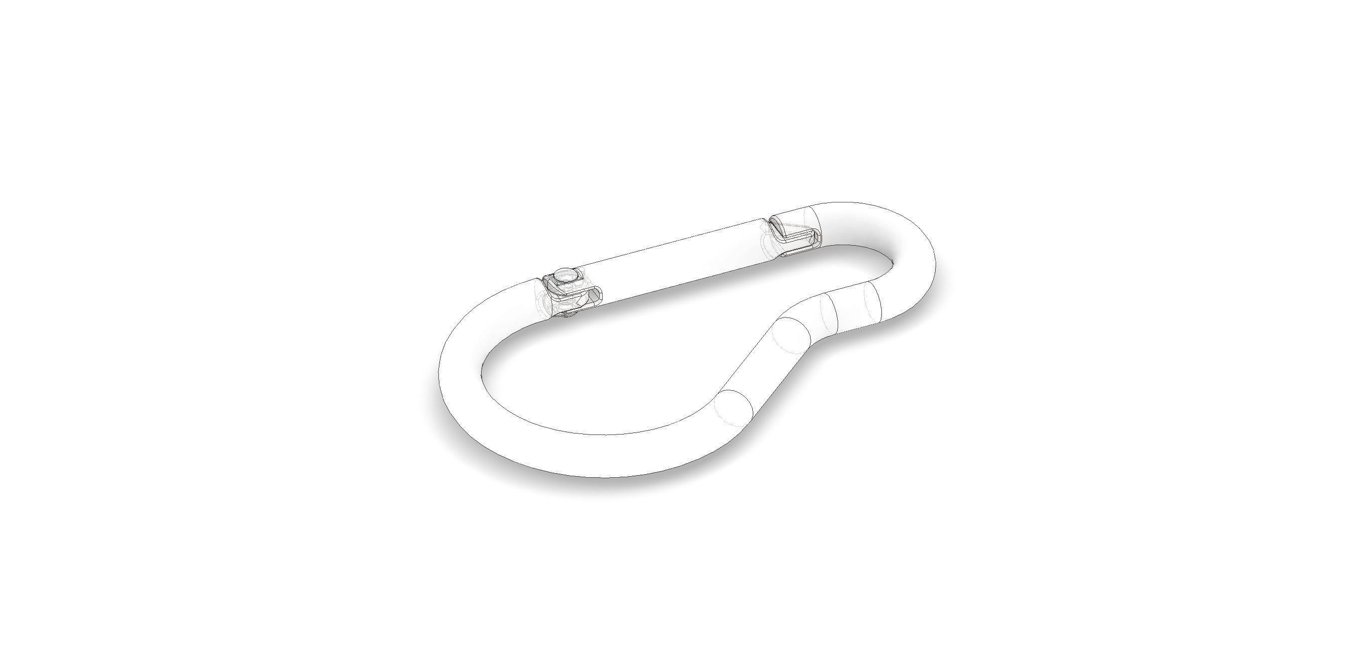 Carabiner 3 model as prop for 3D rendering 3D model_2