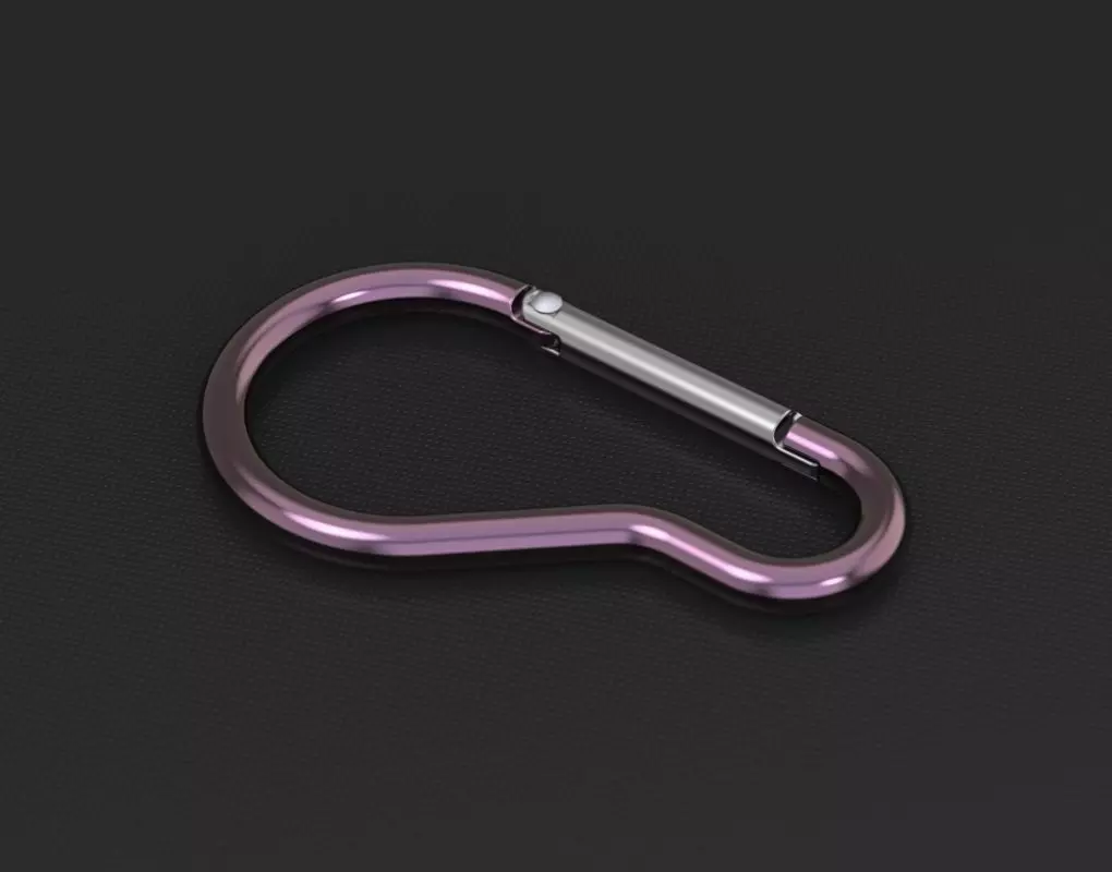 Carabiner 3 model as prop for 3D rendering 3D model_0